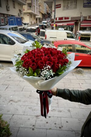 41 İthal Kırmızı Gül Buketi
